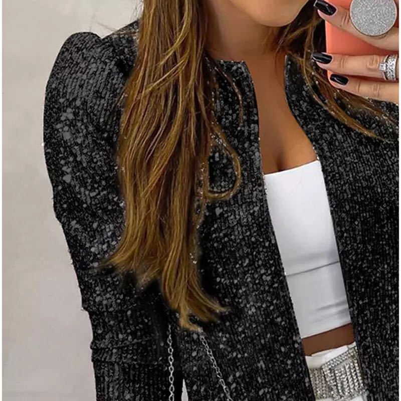 Damen Glitzernde Strickjacke mit raffinierten Details Drune