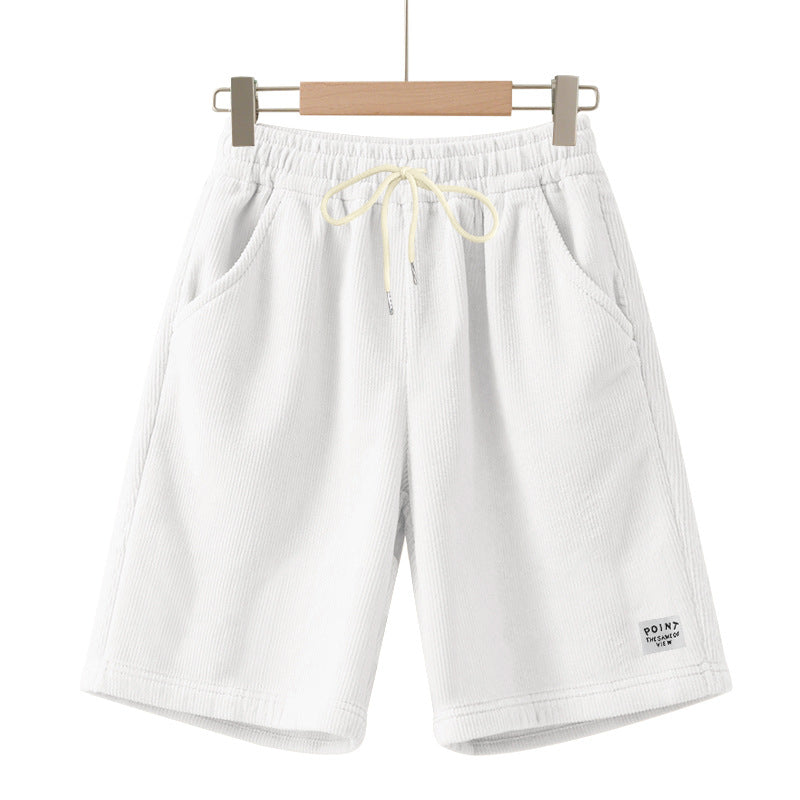 Herren nan knielange Lounge-Shorts im Rippenstrukturjersey mit elastischem Kordelzugbund und aufgesetzten Eingrifftaschen Drune