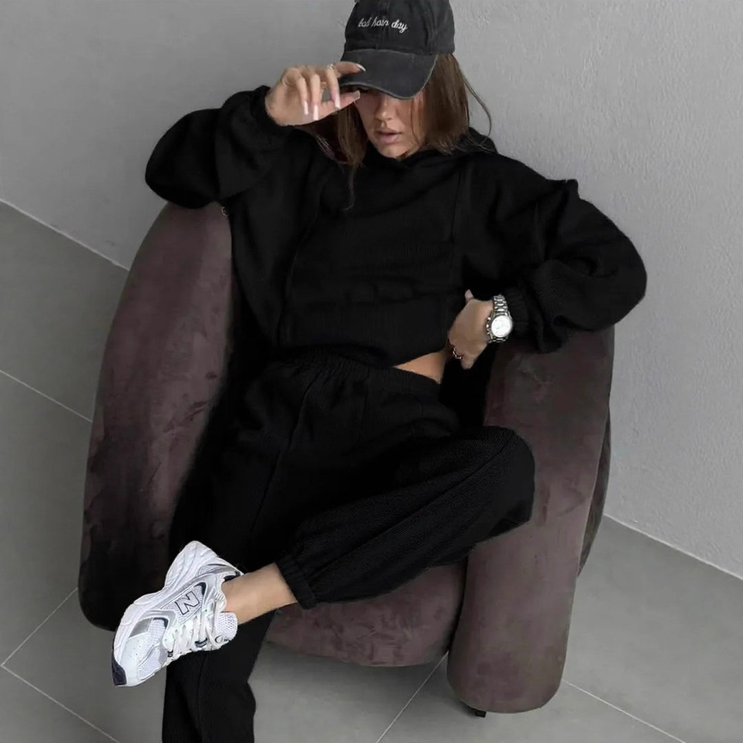 Damen Cozy Sweatset Drune