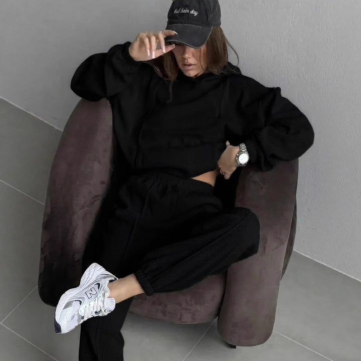 Damen Cozy Sweatset Drune