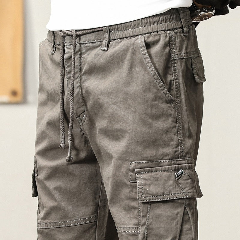 Herren Utility-Cargo-Jogginghose mit Tunnelzug, Multifunktionstaschen und elastischen Bündchen Drune