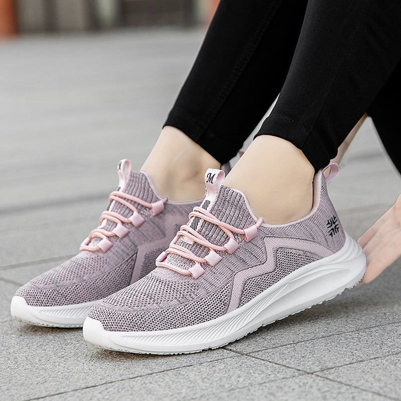 Damen nan atmungsaktiver Strick-Sneaker mit Memoryschaum Innensohle und stoßdämpfender EVA-Zwischensohle Drune