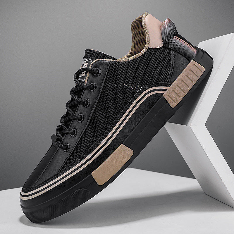 Unisex leichte Retro-Cupsohlen-Sneaker mit atmungsaktivem Mesh, gepolstertem Komfortfußbett und griffiger Gummilaufsohle Drune