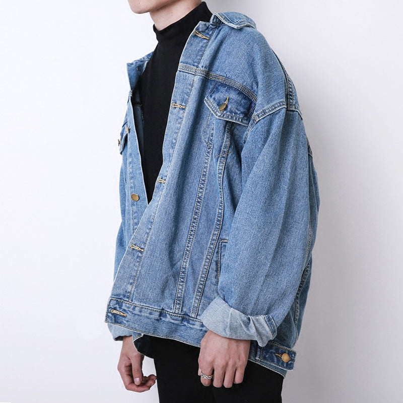 Herren Locker geschnittene Denimjacke Drune