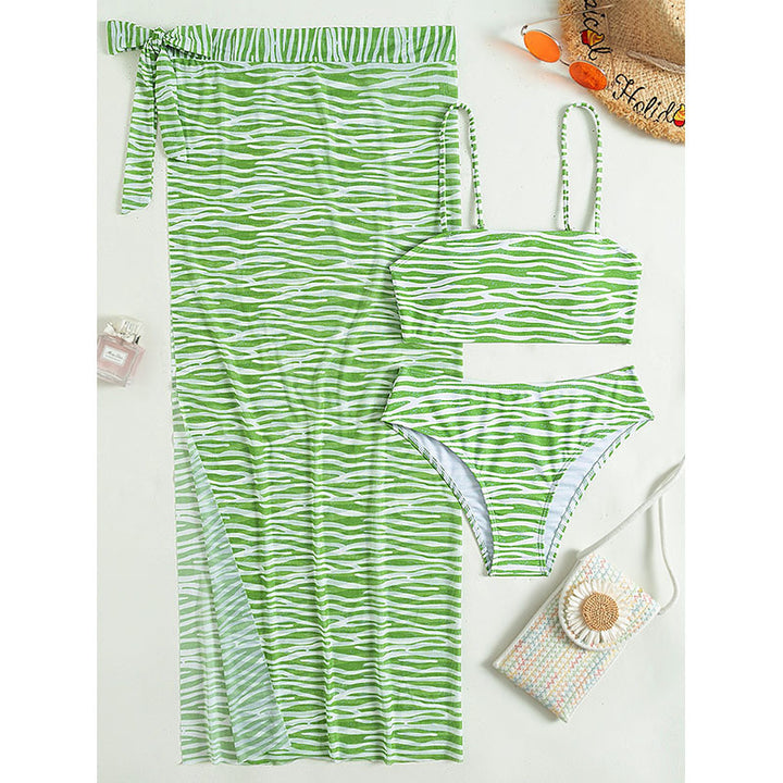 Damen Zweiteiliges Set mit Crop-Top und Wickelrock Drune