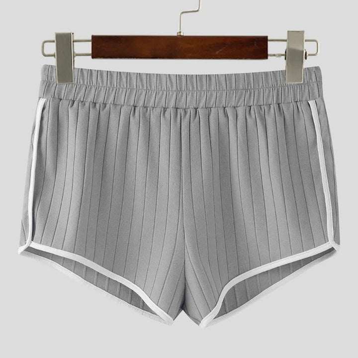 Damen nan plissierte Freizeit-Shorts mit elastischem Komfortbund und Kontrastpaspel Drune