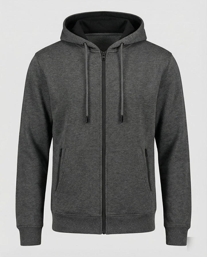 Kapuzenjacke Herren sportlich mit Reißverschluss und Taschen
