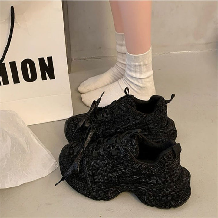 Damen Sculpted-Plateau Sneaker mit strukturiertem Mesh und ergonomischem Komfortfußbett Drune