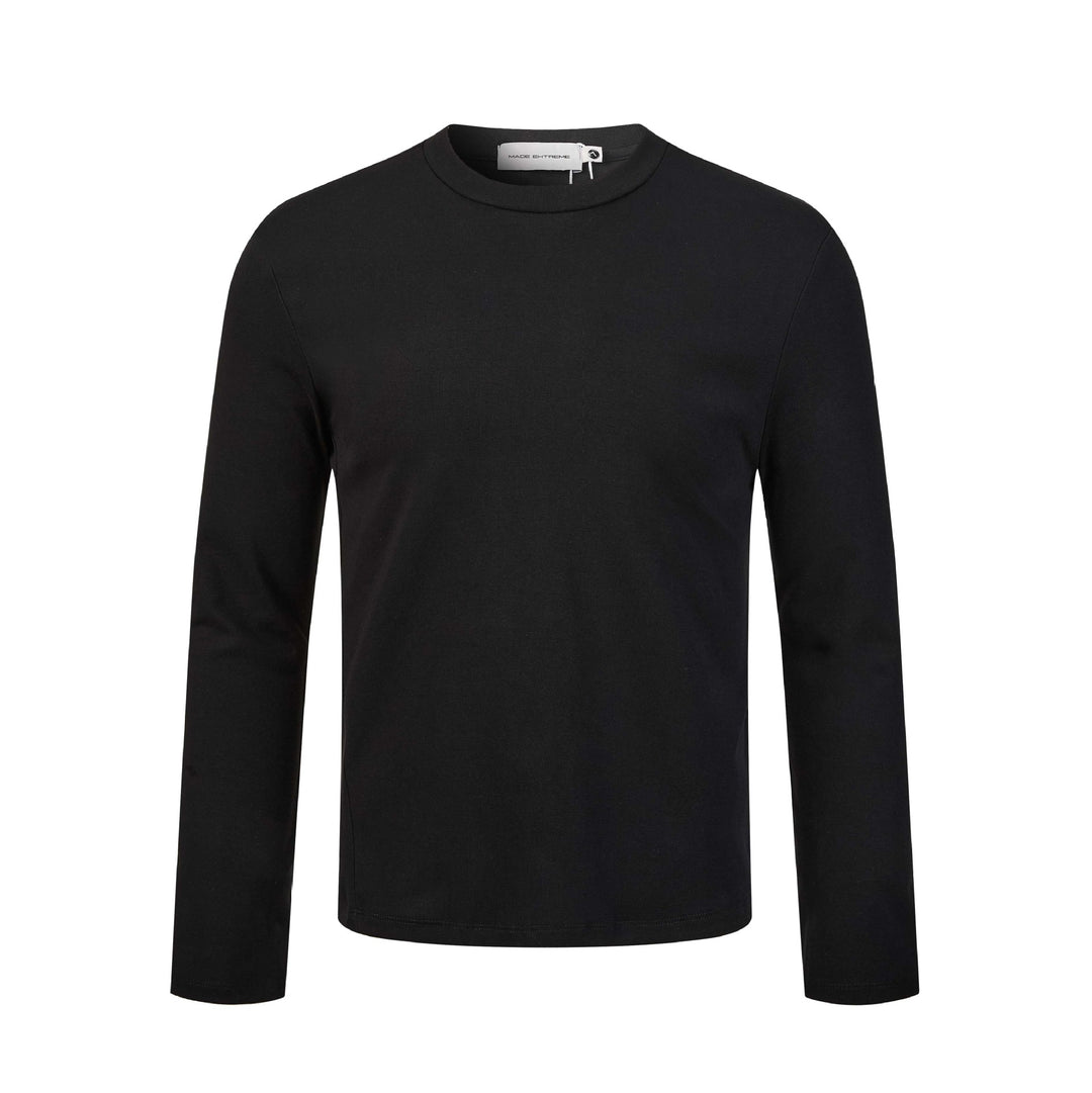 Unisex Feines Langarm-Basicshirt mit Rundhals und schmaler Passform Drune
