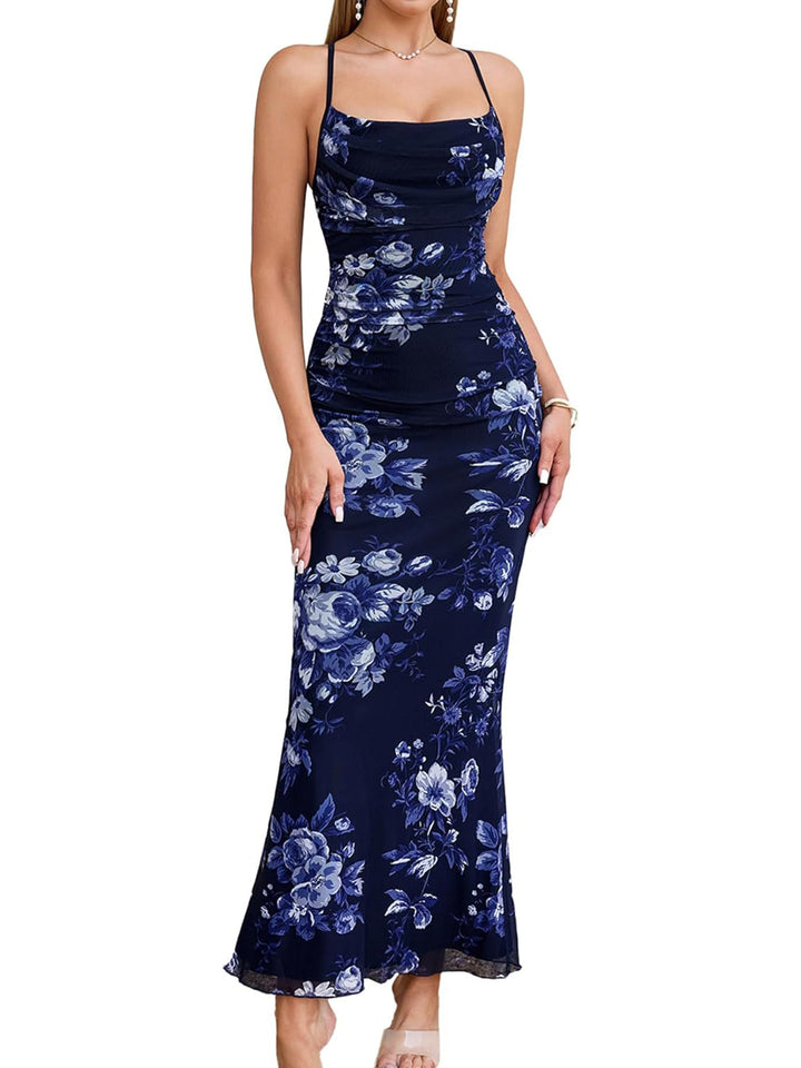 Damen Eingehülltes Abendkleid mit trägerlosem Design und Raffungen Drune