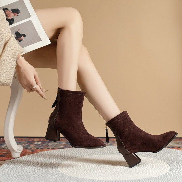 Damen Stiefeletten mit elegantem Blockabsatz und weichem Obermaterial Drune