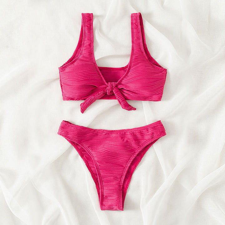 Damen Sportlicher Bikini mit Knotendesign und hohem Komfort Drune