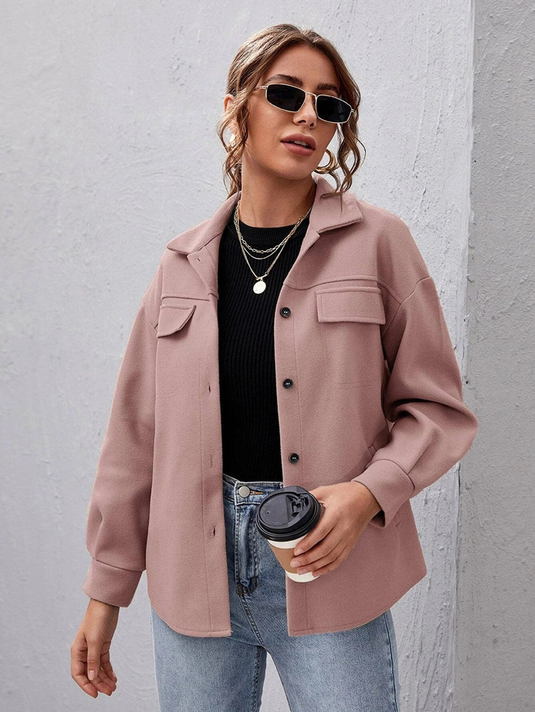 Drune | Wollmischjacke - Leicht & Warm - Weicher Wollmischstoff - Alltäglicher Herbststil