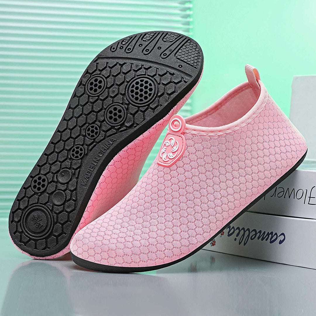 Damen nan leichter gestrickter Wasserschuh Slip-On mit nahtlosem Sockenschaft und rutschfester Gummisohle Drune