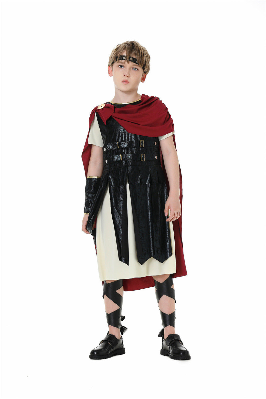 Mädchen Gladiatorinnenkostüm mit Umhang und Accessoires Drune