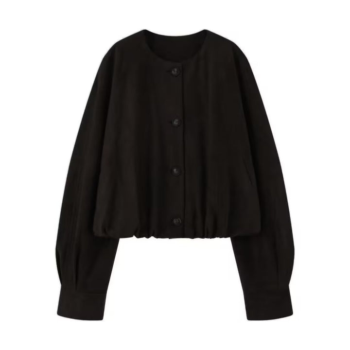 Damen Modische und lässige Suedejacke