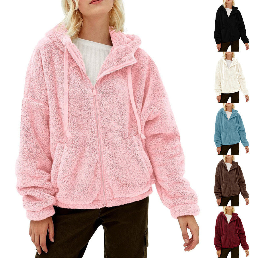 Damen Fleecejacke mit kuscheligem Innenfutter und praktischem Kapuzen-Design Drune