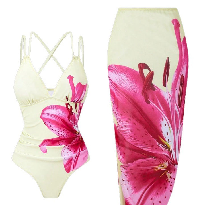 Damen Badeanzug mit elegantem Blumenprint Drune