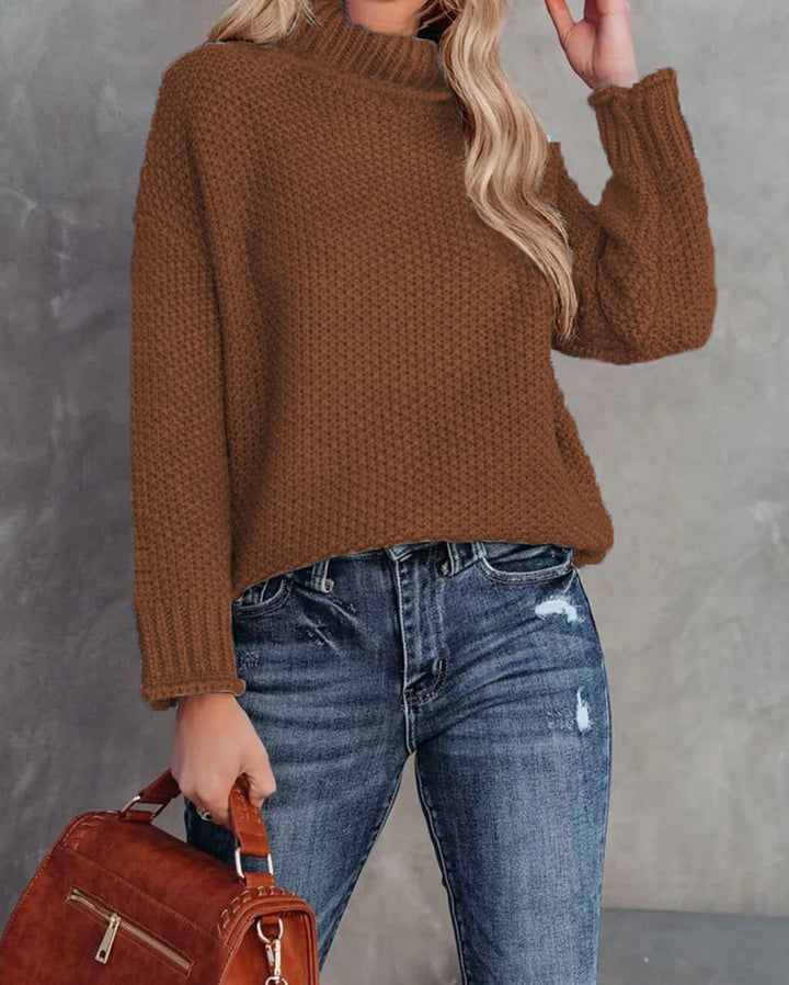 Damen gemütlicher Strickpullover Drune
