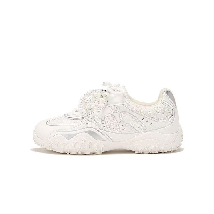 Damen Sportliche Sneaker mit atmungsaktivem Obermaterial und rutschfester Sohle Drune