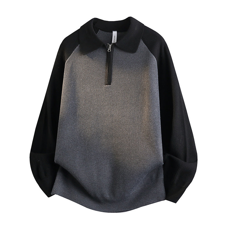 Herren Sportlicher Pullover mit Kragen Drune
