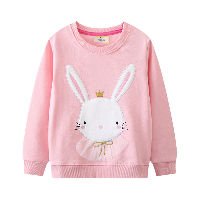 Mädchen Sweatshirt mit niedlichem Hasenmotiv Drune