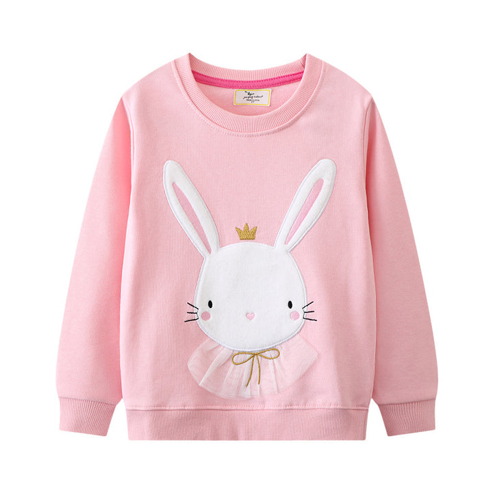 Mädchen Sweatshirt mit niedlichem Hasenmotiv Drune