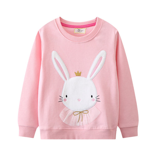 Mädchen Sweatshirt mit niedlichem Hasenmotiv Drune