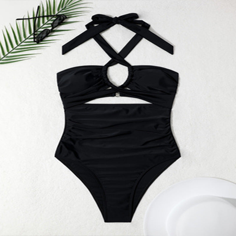 Damen Einteiliger Badeanzug mit sexy Cut-Outs und raffinierten Trägern Drune