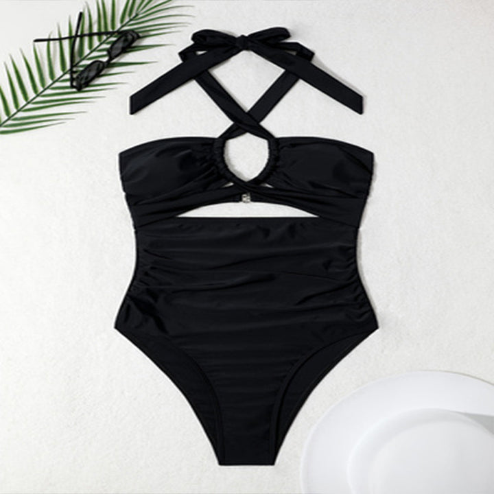 Damen Einteiliger Badeanzug mit sexy Cut-Outs und raffinierten Trägern Drune