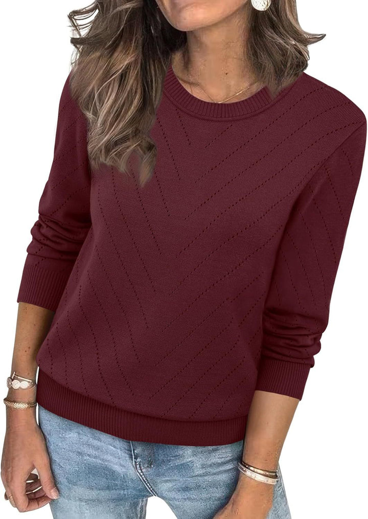 Damen eleganter gestreifter Pullover Drune