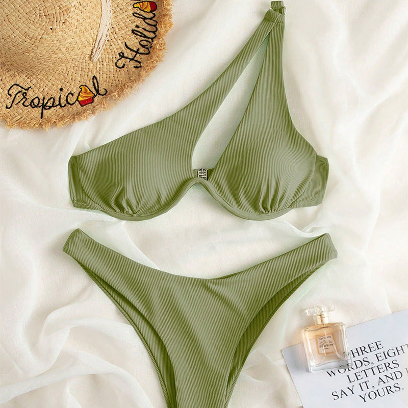 Damen Dreiecks-Bikini mit asymmetrischem Design Drune