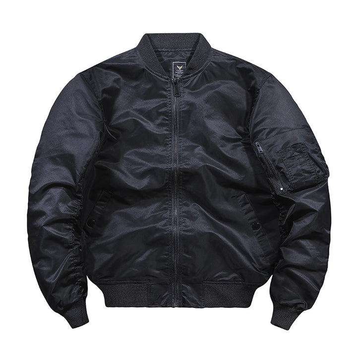 Herren Camouflage-Bomberjacke im Fliegerstil mit Mehrfach-Taschen und Strickbündchen Drune