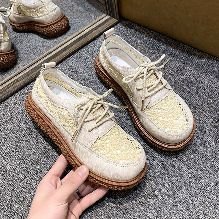 Damen Komfortable Freizeit Sneakers mit atmungsaktiver Oberflächenstruktur Drune