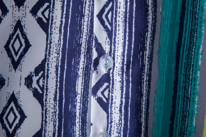 Herren Kurzarmhemd mit einzigartigem tribal-inspiriertem Design Drune