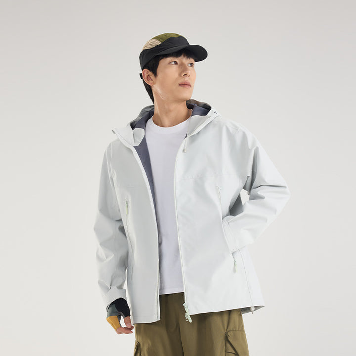 Herren Wasserdichte Softshell-Outdoorjacke mit verstellbarer Kapuze und atmungsaktiver Membran Drune