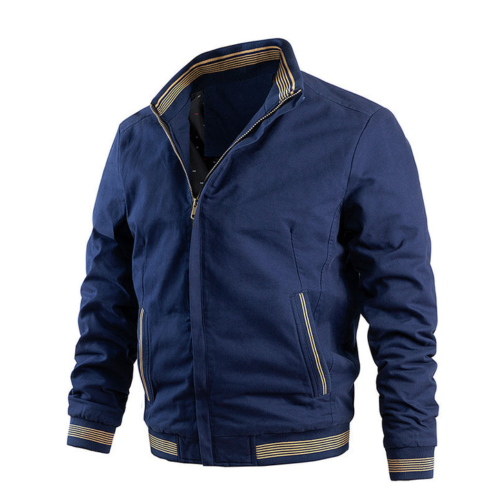 Herren Thermo-Canvas-Blouson mit weichem Teddyfutter und hochschließendem Stehkragen Drune