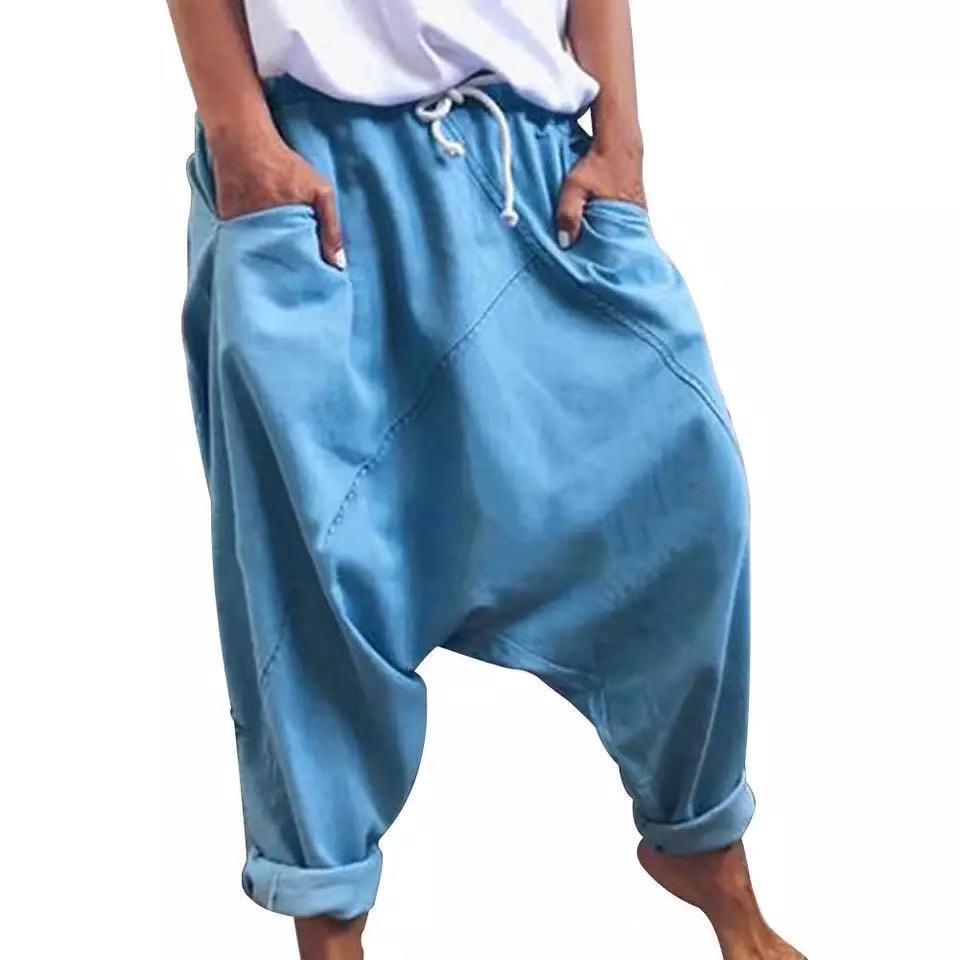 Herren lässige Relaxed-Fit Haremshose Drune