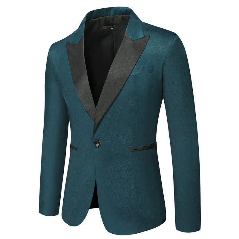 Herren Eleganter Smoking-Blazer mit klassischem Revers und zeitlosem Design Drune