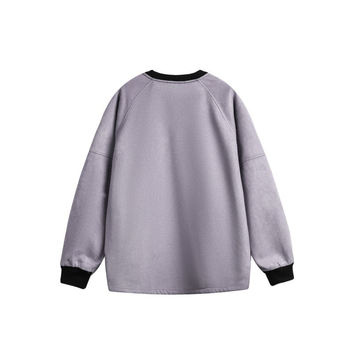 Herren Oversize Sweatshirt im Retro‑Sportstyle mit Kontraststreifen Drune