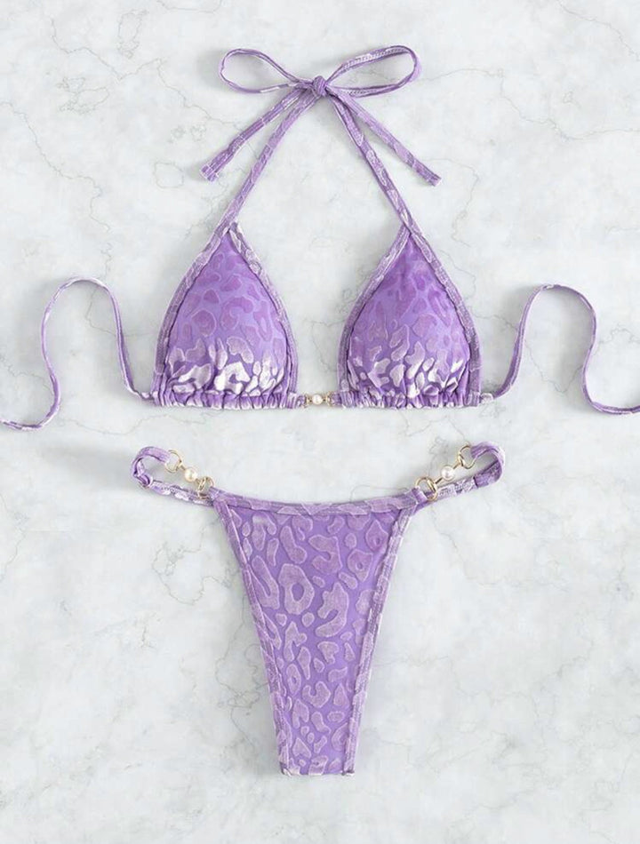 Damen Triangel-Bikini mit dekorativen Akzenten und raffiniertem Schnitt Drune