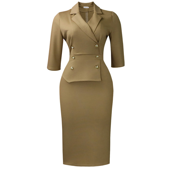Damen Blazer-Kleid mit tailliertem Schnitt und eleganter Knopfleiste Drune