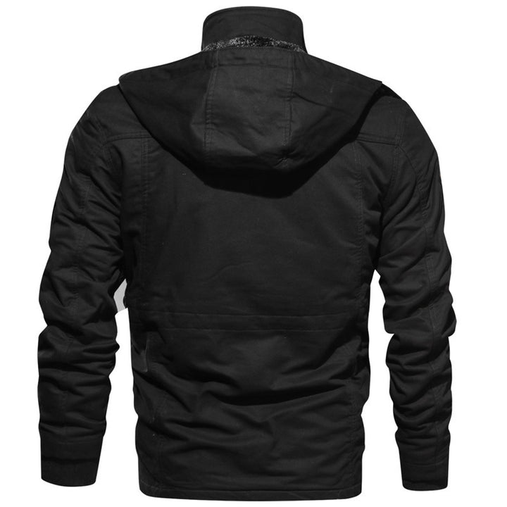 Herren urbaner Thermo-Canvasparka mit durchgehendem Plüschfutter und Utility‑Taschen Drune