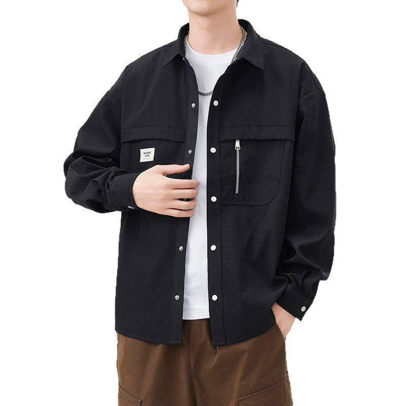 Herren Modische Utility-Jacke mit praktischen Taschen Drune