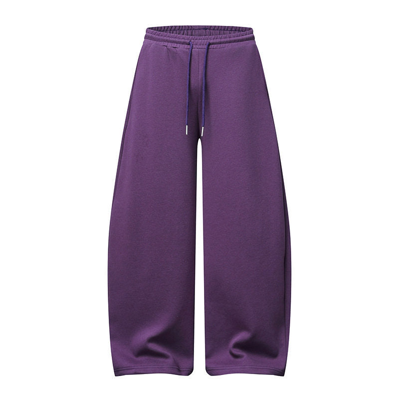 Damen Palazzo-Sweatpants mit hohem Elastikbund, Kordelzug und extra weitem Bein Drune