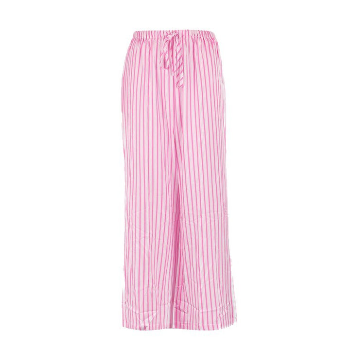 Damen weite Freizeithose mit elastischem Bund und trendigem Streifenmuster Drune