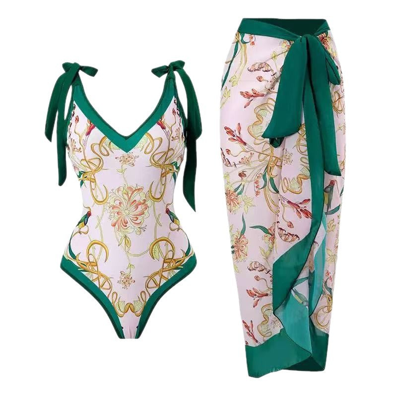 Damen Badeanzug und Strandrock mit Lemon-Design Drune