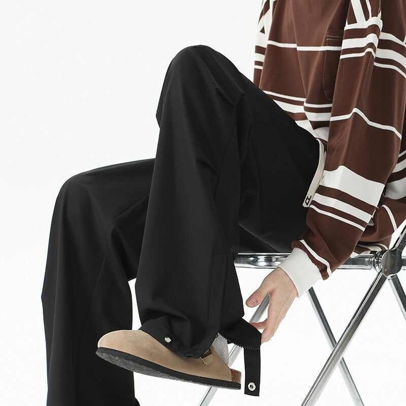 Damen Weite Cargo-Loungehose mit elastischem Bund, Tunnelzug und verstellbarem Saum Drune