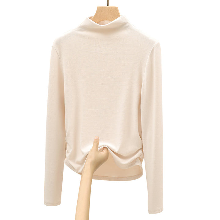 Damen Elegantes Langarmshirt mit hochgeschlossenem Kragen Drune 1787620449