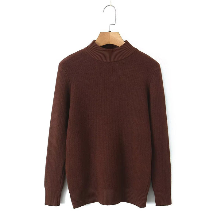 Damen Feinstrickpullover mit Stehkragen Drune